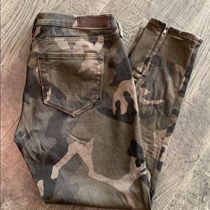 All Saints camo cropped skinny pants